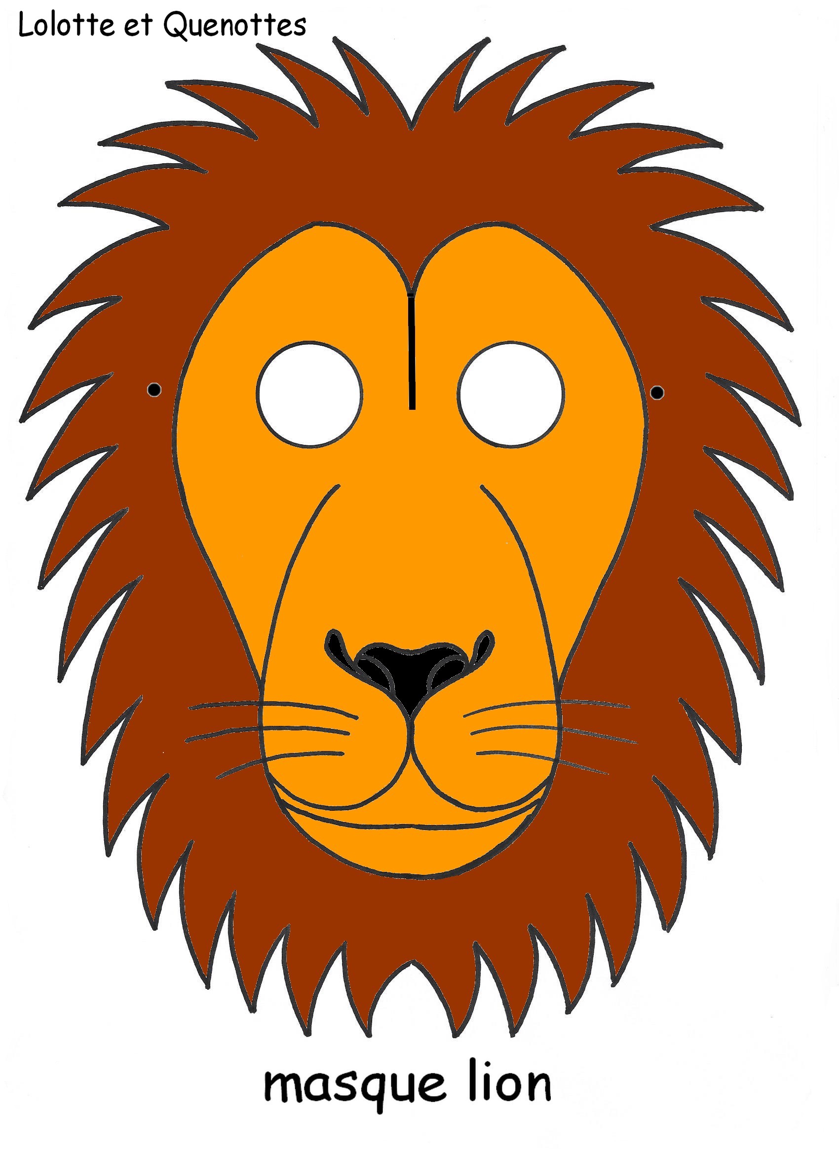 lion masque couleur